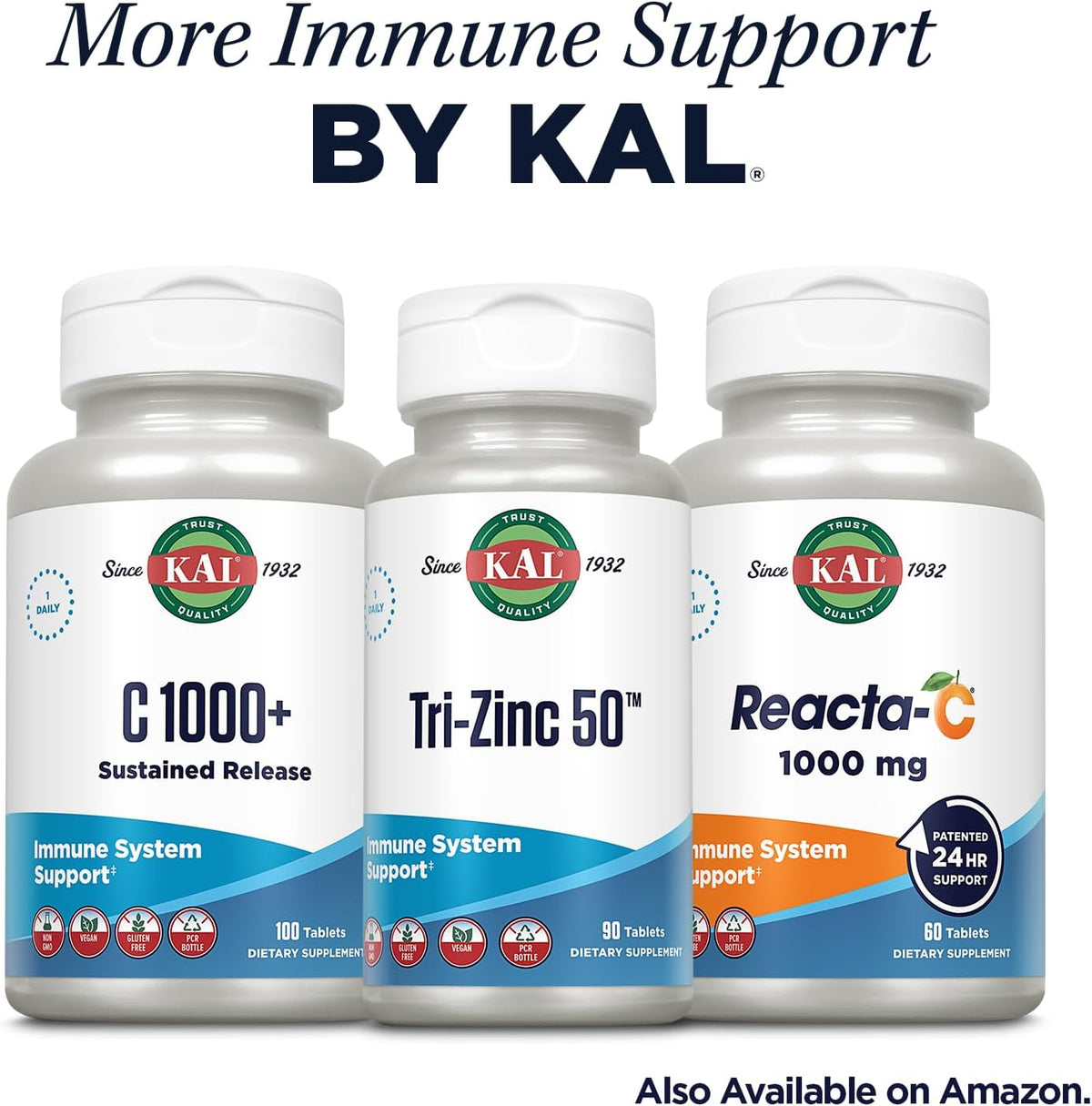 KAL Quercetin with Bromelain - Bromelain Quercetin Supplement for Men & Women, Complex with Vitamin C, Nettle, & Chamomile, Immune Health Support, Vegan, Non-GMO, Gluten-Free - 60 Tablets - görsel 7