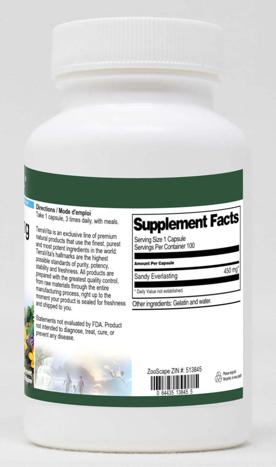 Sandy Everlasting (Strawflower, Helichrysum) - 450 mg (100 Capsules) - görsel 2