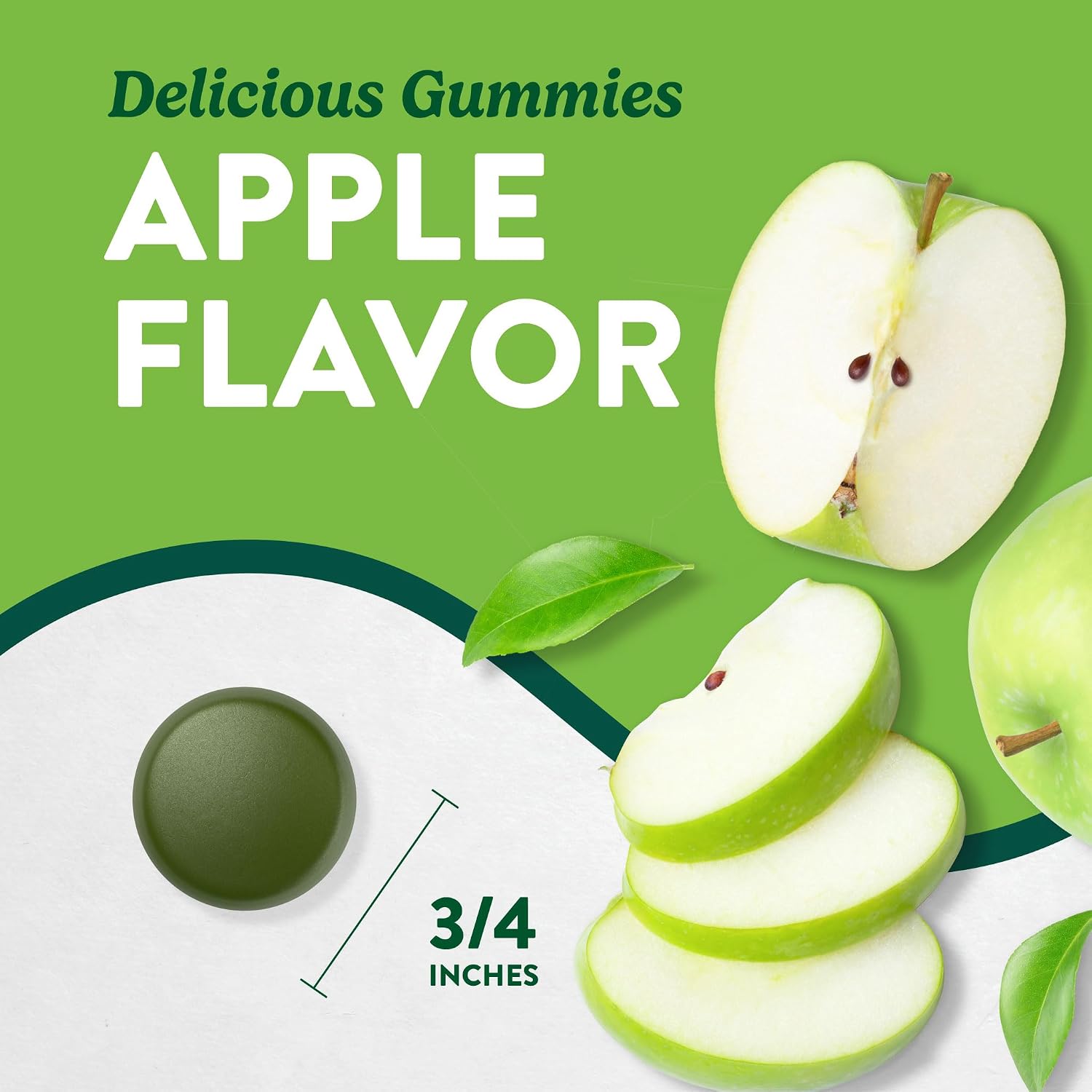 Nature's Truth Super Greens Gummies | 60 Count | Vegan & Non-GMO Supplement | Made with Real Greens | Apple Flavour - görsel 5