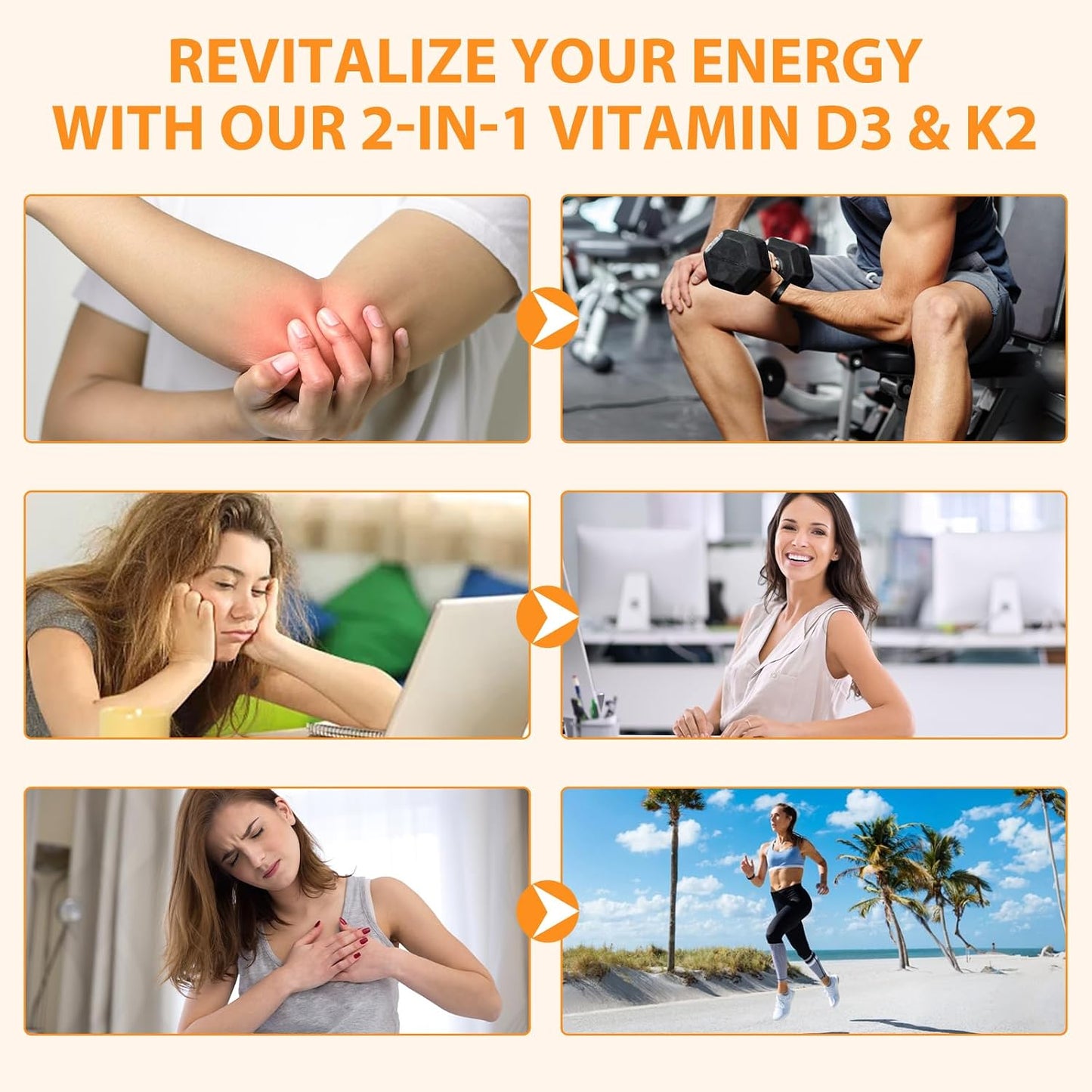 Vitamin D3 K2 Supplement Soft gel capsules, 10,000 IU D3 + 200 mcg K2 (MK-7) | 2-in-1 Replenish Formula with Coconut Oil, Supports Calcium Absorption, Easy to Swallow 120 Capsules - görsel 7