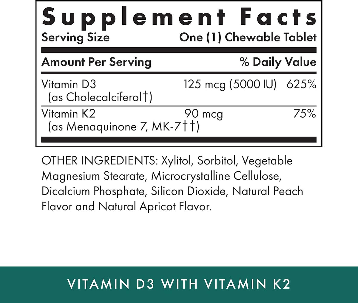 Michael's Health Naturopathic Programmes Vitamin D3 with K2 - 90 Chewable Tablets - Apricot Flavour - Skeletal & Immune System Support - No Added Sugar - Vegetarian & Kosher - görsel 2