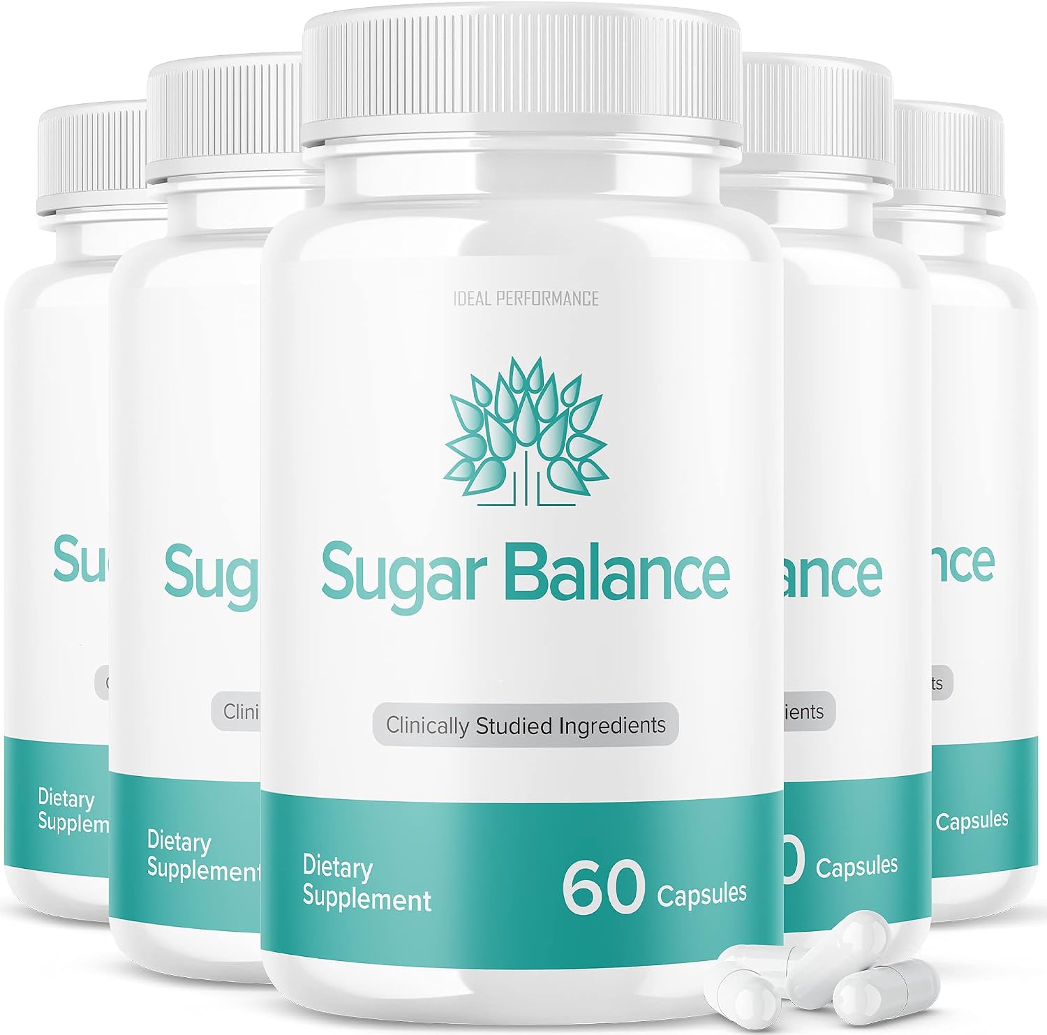 SugarBalance Capsules Food Supplement – Max Advanced Formula (5 Pack, 300 Capsules) - görsel 1