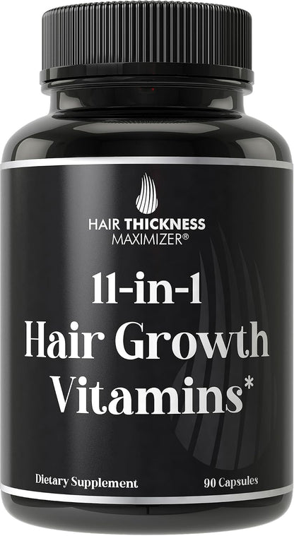 11-in-1 Vegan Hair Growth Vitamins with 5000mcg Biotin – Advanced Formula for Thicker, Healthier Hair