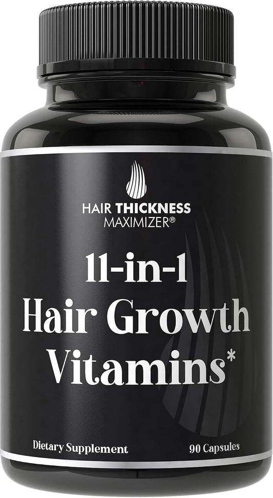 11-in-1 Vegan Hair Growth Vitamins with 5000mcg Biotin – Advanced Formula for Thicker, Healthier Hair