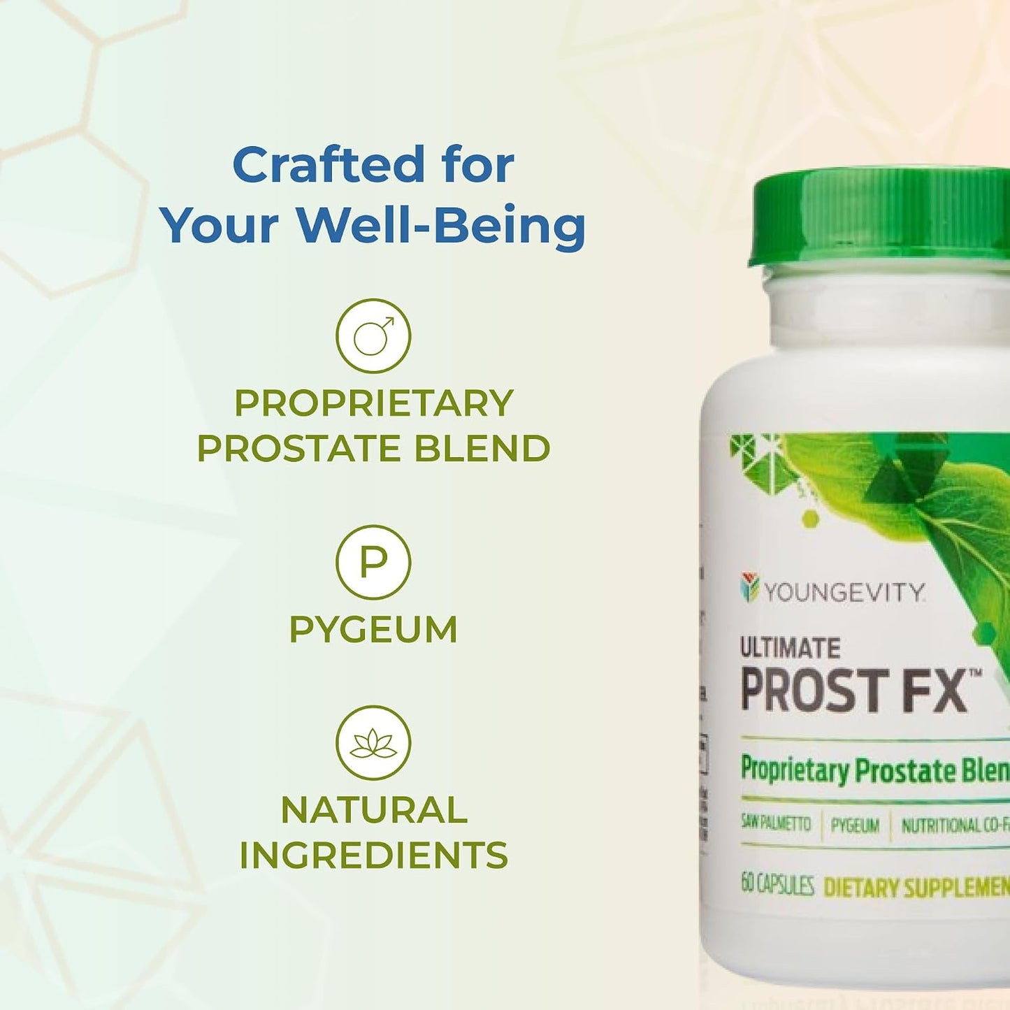 Youngevity Ultimate Prost Fx - Saw Palmetto + 9 Herb Blend for Men's Prostate Health - 60 Capsules (Pack of 2) - görsel 5