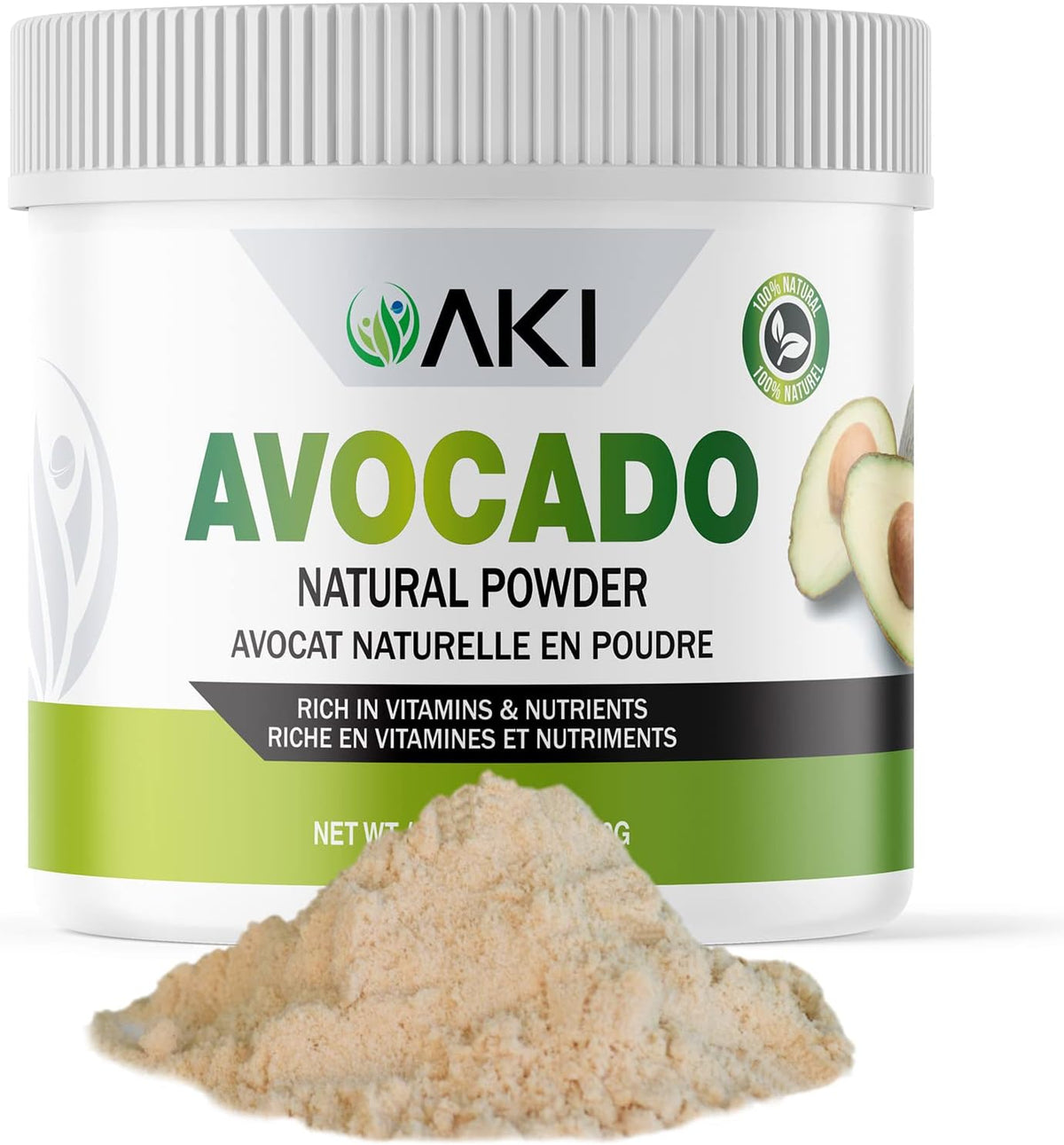 AKI Avocado Superfood Powder (170g) – Nutrient‑Rich, Vegan & Non‑GMO - görsel 1
