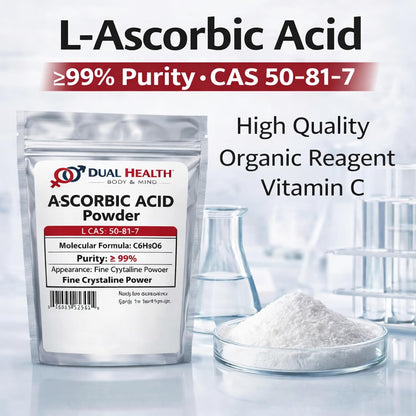 Ascorbic Acid (454 g) Pure Vitamin C Powder - Non-GMO, High Potency, Fine Crystals