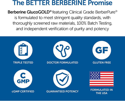Dr Whitaker's Berberine GlucoGold Supplement with Berberine and Cinnamon