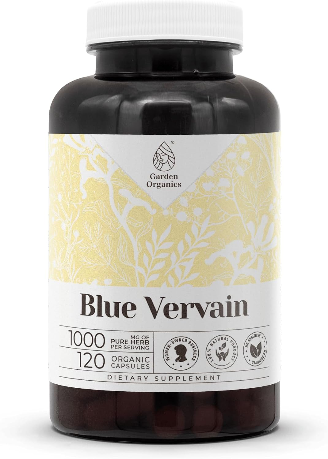 Garden Organics Blue Vervain 120 Capsules | High-Potency Herbal Food Supplement - görsel 1