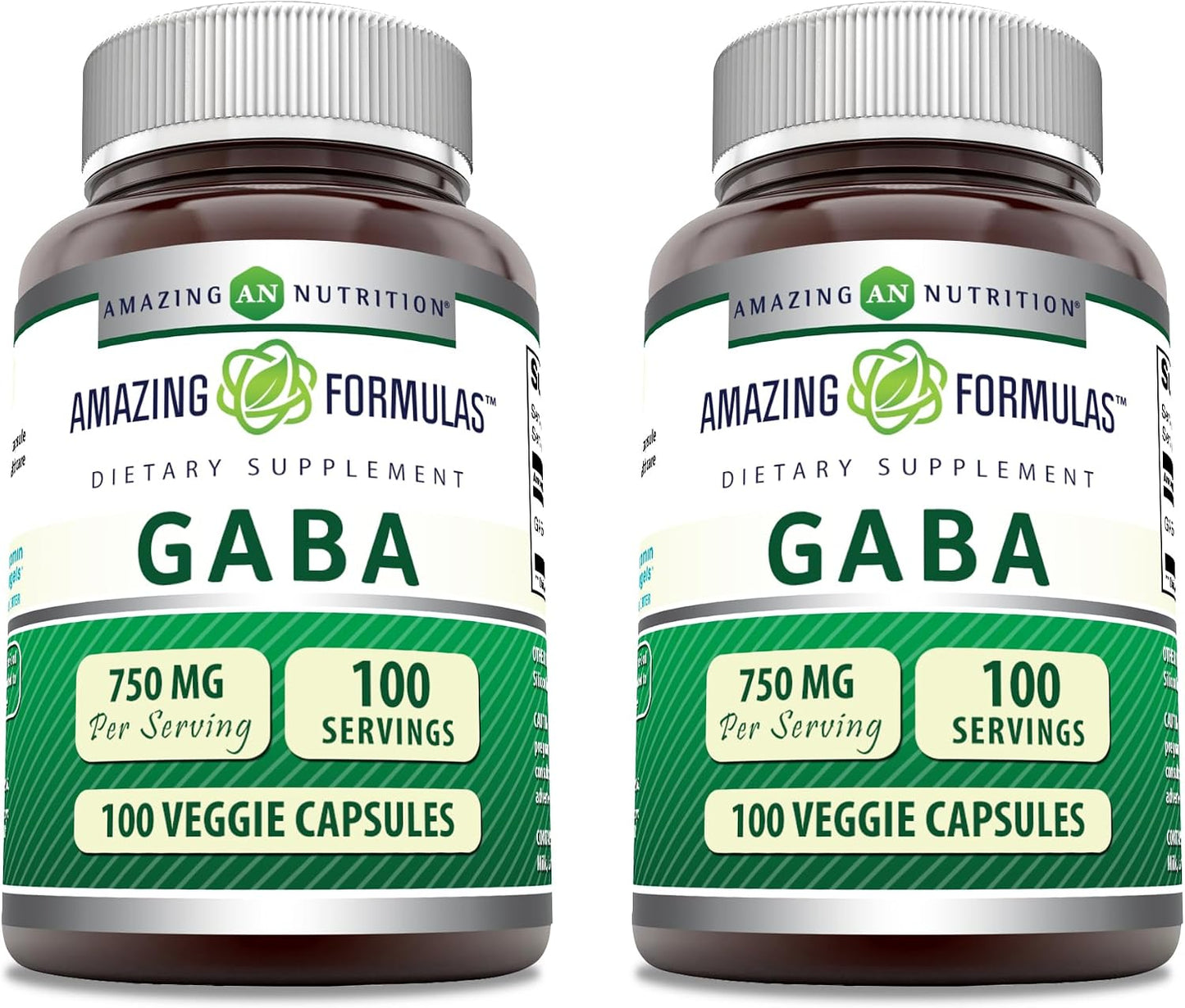 Amazing Formulae GABA Supplement | 750 mg per Serving | 100 Veggie Capsules | Non-GMO | Gluten-free | Made in USA - görsel 8
