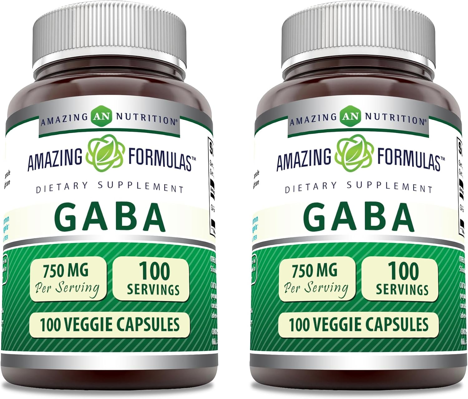 Amazing Formulae GABA Supplement | 750 mg per Serving | 100 Veggie Capsules | Non-GMO | Gluten-free | Made in USA - görsel 8