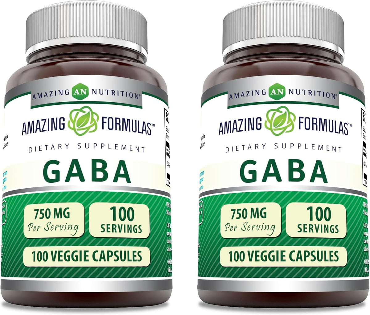 Amazing Formulae GABA 750mg Veggie Capsules, 200 Count - görsel 7