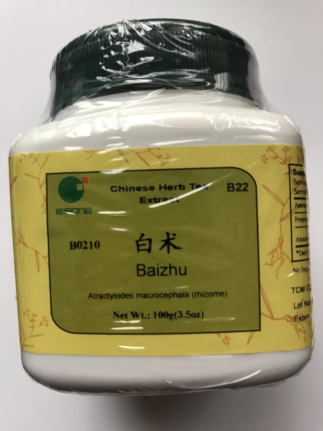 Bai Zhu - Atractylodes Rhizome, 100g (E-Fong) - görsel 1