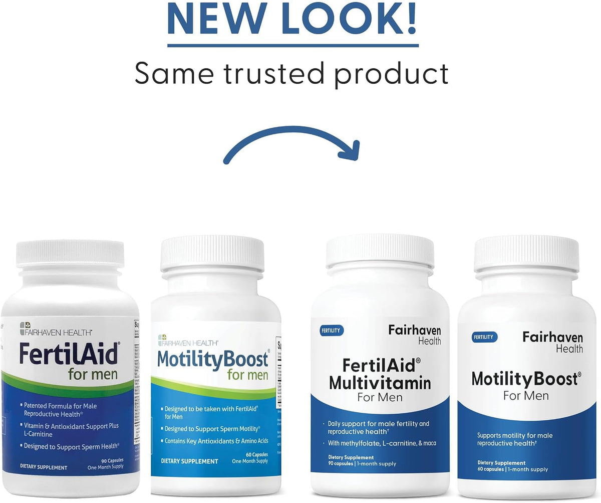 FertilAid for Men and MotilityBoost Combo - Male Fertility Supplement with L-Carnitine, CoQ10, Zinc - 150 Capsules - görsel 4