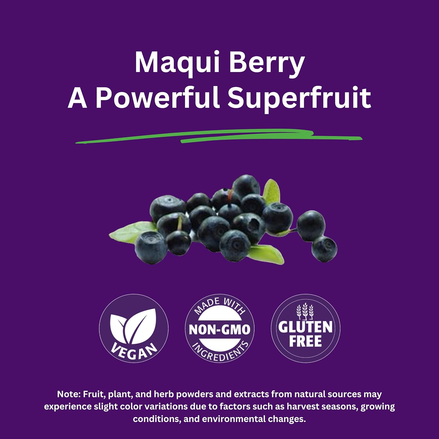 Paradise Herbs, Organic Maqui Berry Extract, 400 mg, Fresh, Freeze-Dried Concentrate for Superior Potency, Non-GM, Vegan, 60 Capsules - görsel 5