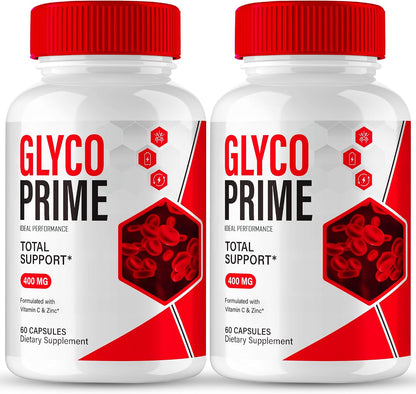 Glyco Prime Advanced Blood Formula Capsules - Maximum Strength, All-Natural Support for Normal Circulation and Stable Blood Levels (2 Pack)
