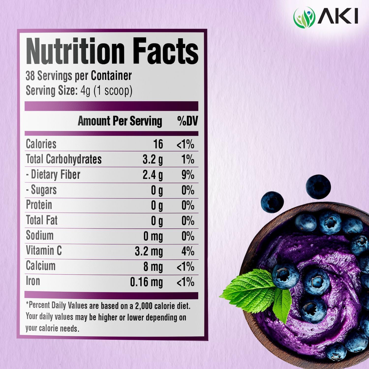 AKI Maqui Berry Extract Powder – Wild Harvested from Patagonia, Freeze-Dried Superfruit, 150g - görsel 4