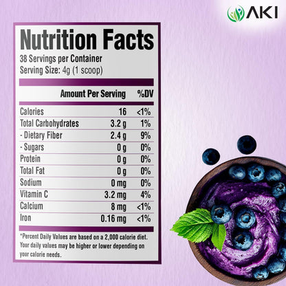 AKI Maqui Berry Extract Powder – Wild Harvested from Patagonia, Freeze-Dried Superfruit, 150g