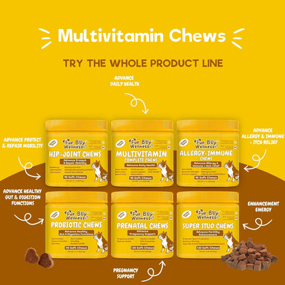 Daily Dog Multivitamin Chewable – Hip & – Omega-3 Fatty Acids (from Fish Oil) – Known to support a glossy coat and – Image 8