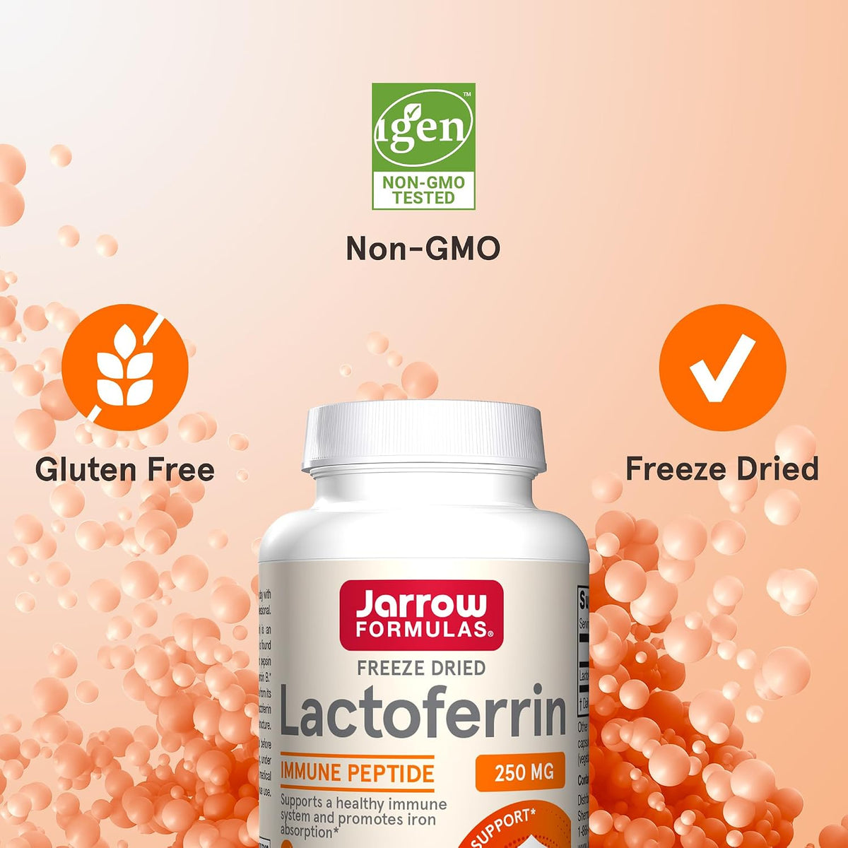 Jarrow Formulae Lactoferrin 250 mg – Immune Support & Iron Absorption – 60 Capsules - görsel 5