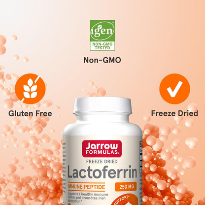 Jarrow Formulae Lactoferrin 250 mg – Immune Support & Iron Absorption – 60 Capsules