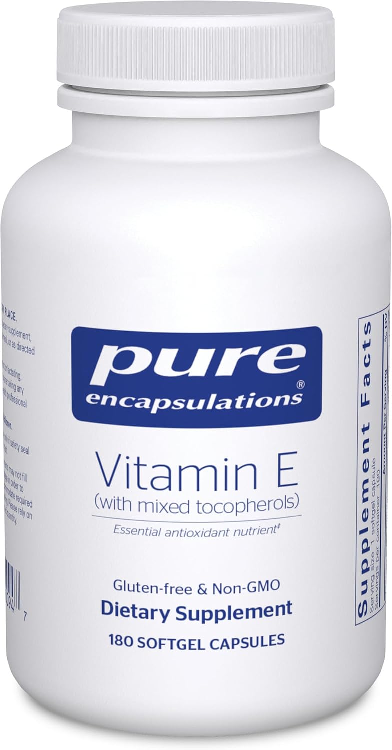 Pure Encapsulations Vitamin E (with Mixed Tocopherols) - 90 Softgels - görsel 8