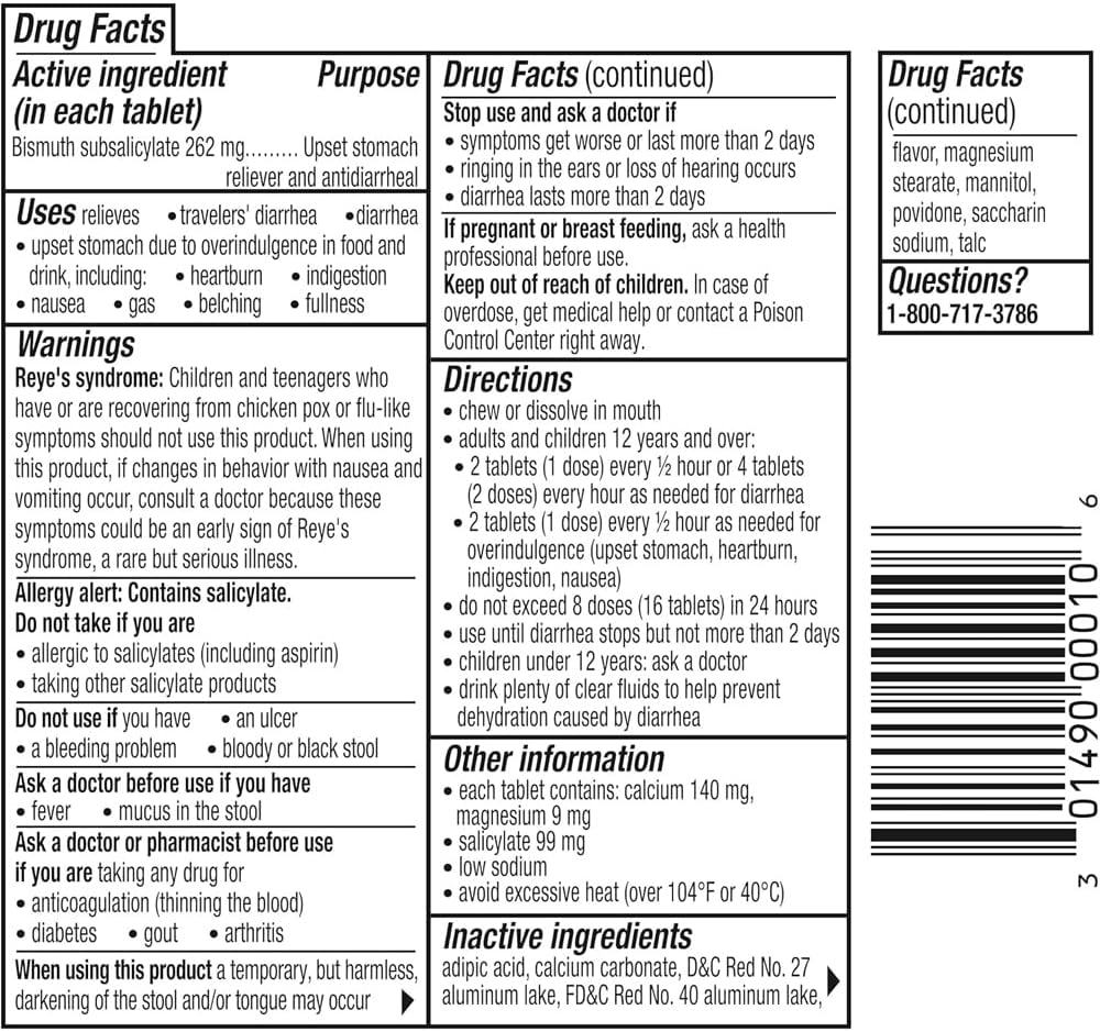 Pepto Bismol To Go Cherry Chewable Tablets, 12 Tablets - görsel 5
