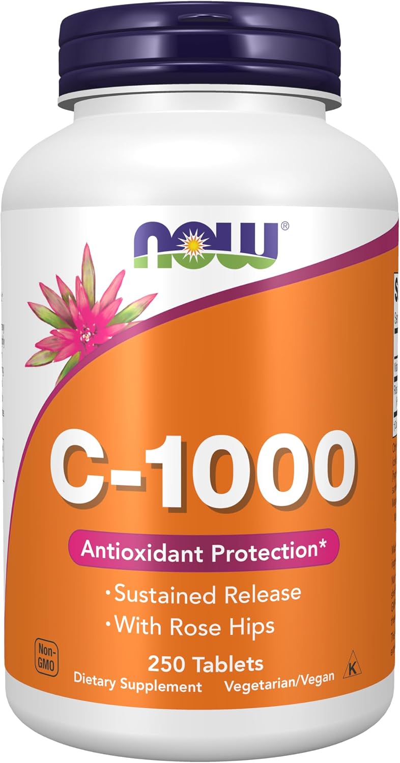 NOW Foods Vitamin C-1000 with Rose Hips, Sustained Release, 100 Tablets - görsel 9