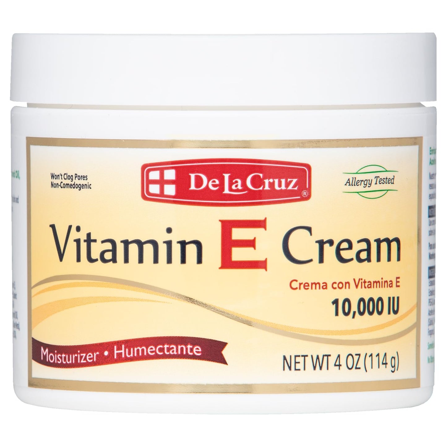 De La Cruz Vitamin E Cream Moisturiser for Face and Neck - 113 g - görsel 1