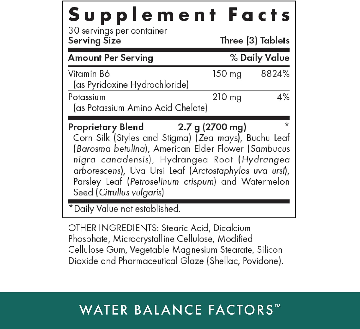 Michael's Health Naturopathic Programmes Water Balance Factors – 90 Vegetarian Tablets – Potassium & Vitamin B6 – Supports Fluid Balance - görsel 2