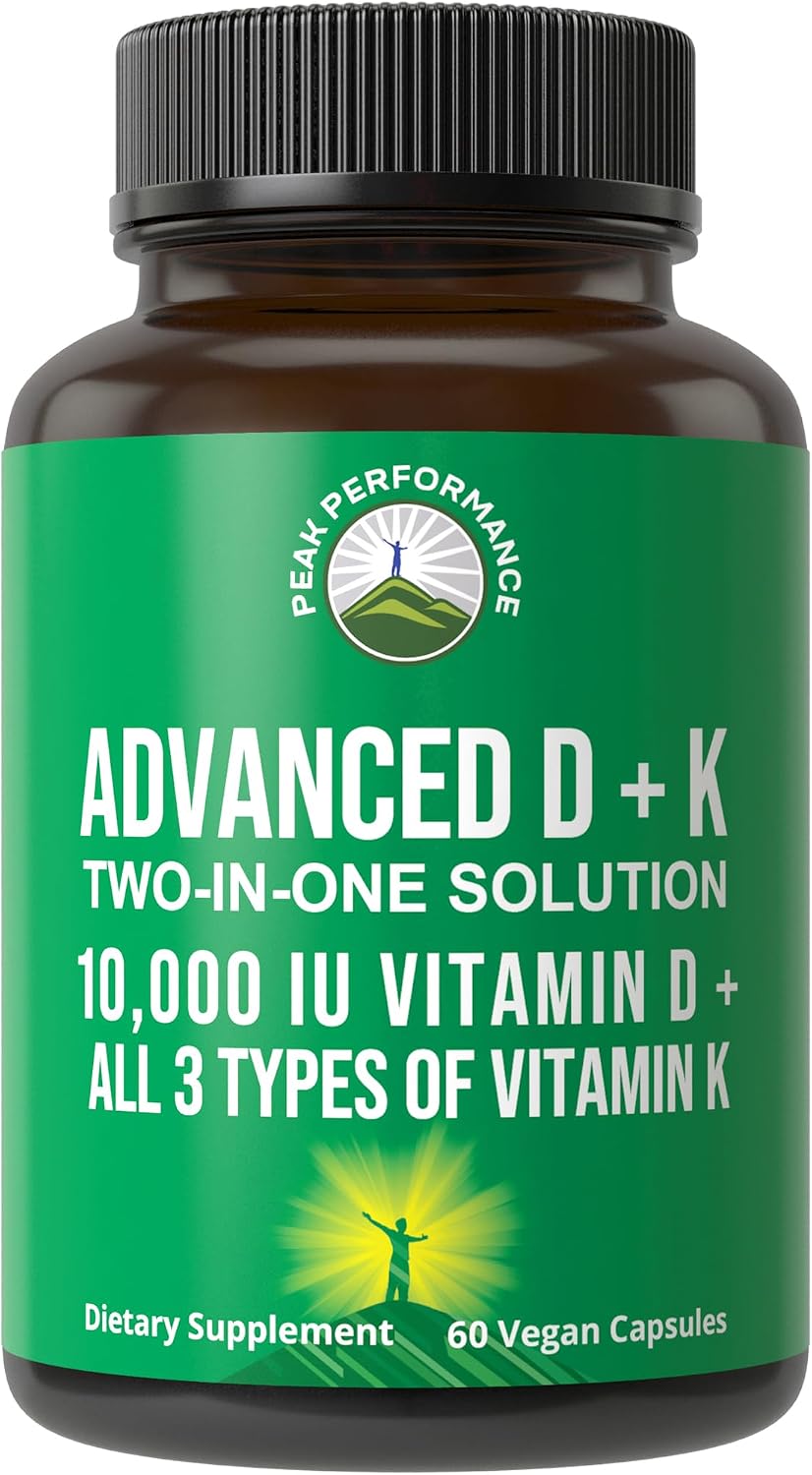 Peak Performance Advanced Vitamin D 10000 IU with All 3 Types of Vitamin K - görsel 1
