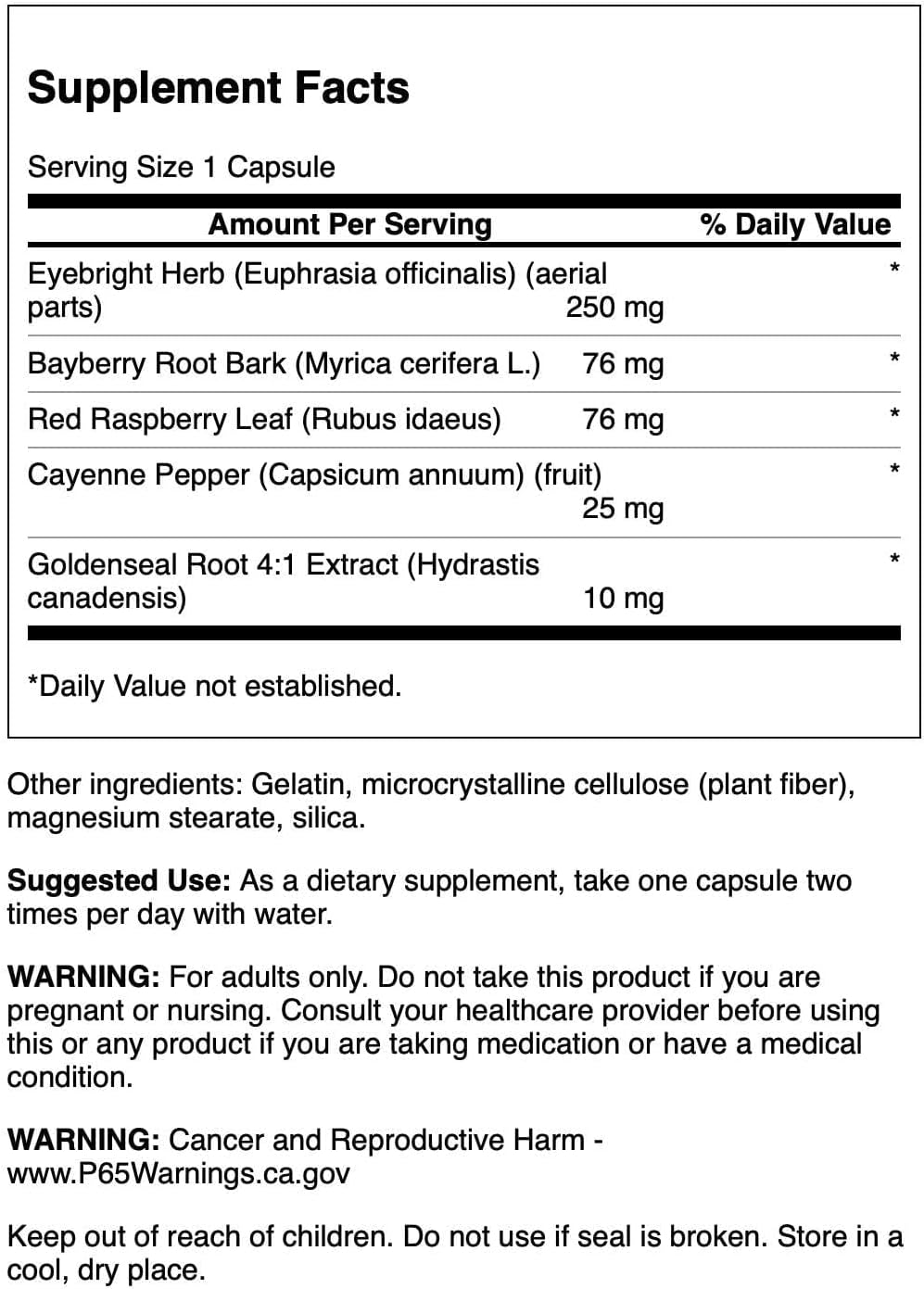 Swanson Herbal Eyebright Combination, 100 Capsules - görsel 2