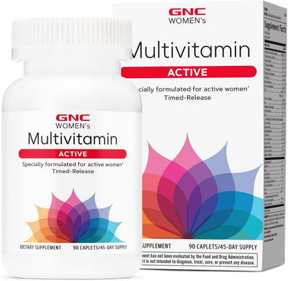 GNC Women’s Active Multivitamin Tablets - Complete Nutrition for Energy, Bone Health, and Immune Support (90 Tablets)