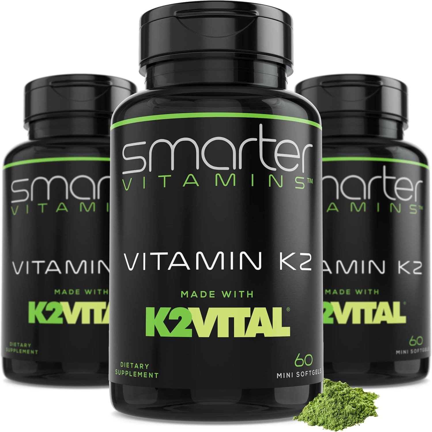 Smarter Vitamin K2 MK7 100mcg with K2VITAL and Kale – 180 Liquid Softgels (3-Pack) - görsel 1