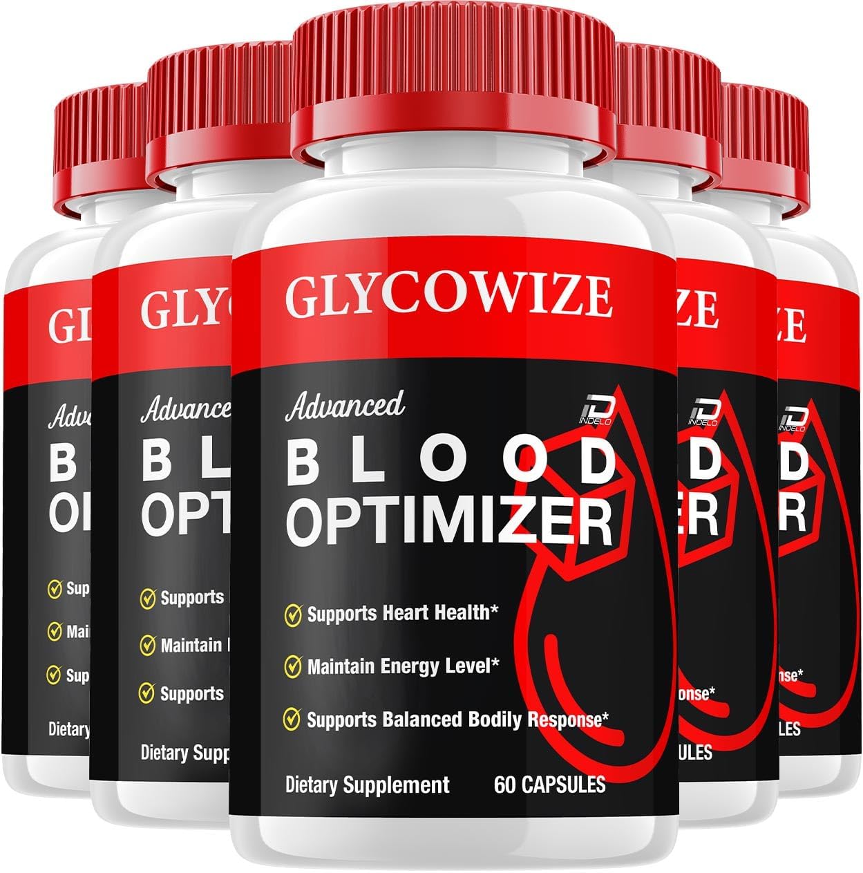 Glycowize Capsules – Natural Dietary Supplement (5 Pack, 300 Capsules) - görsel 1