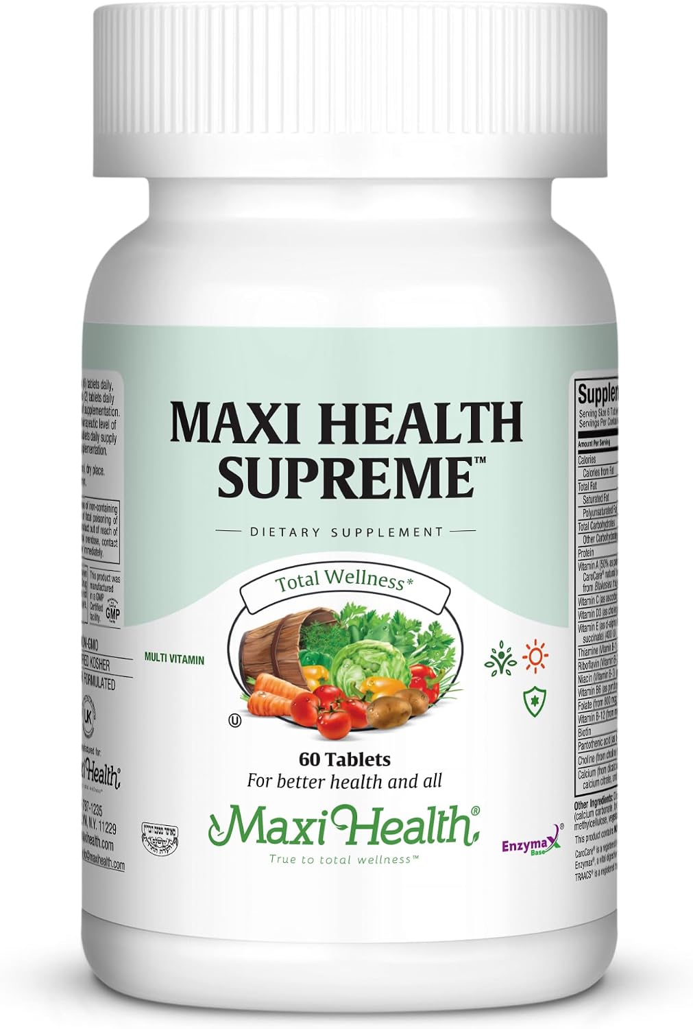 Maxi Health Supreme High Potency Daily Multivitamin with Minerals, CoQ10 & Antioxidants - görsel 1