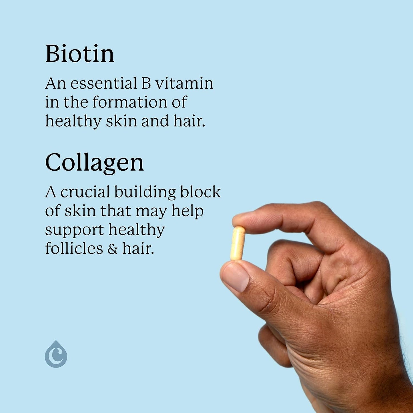 colorsmith Biotin Hair Multivitamins, 2500mcg Biotin with Collagen, 60 Capsules - görsel 2