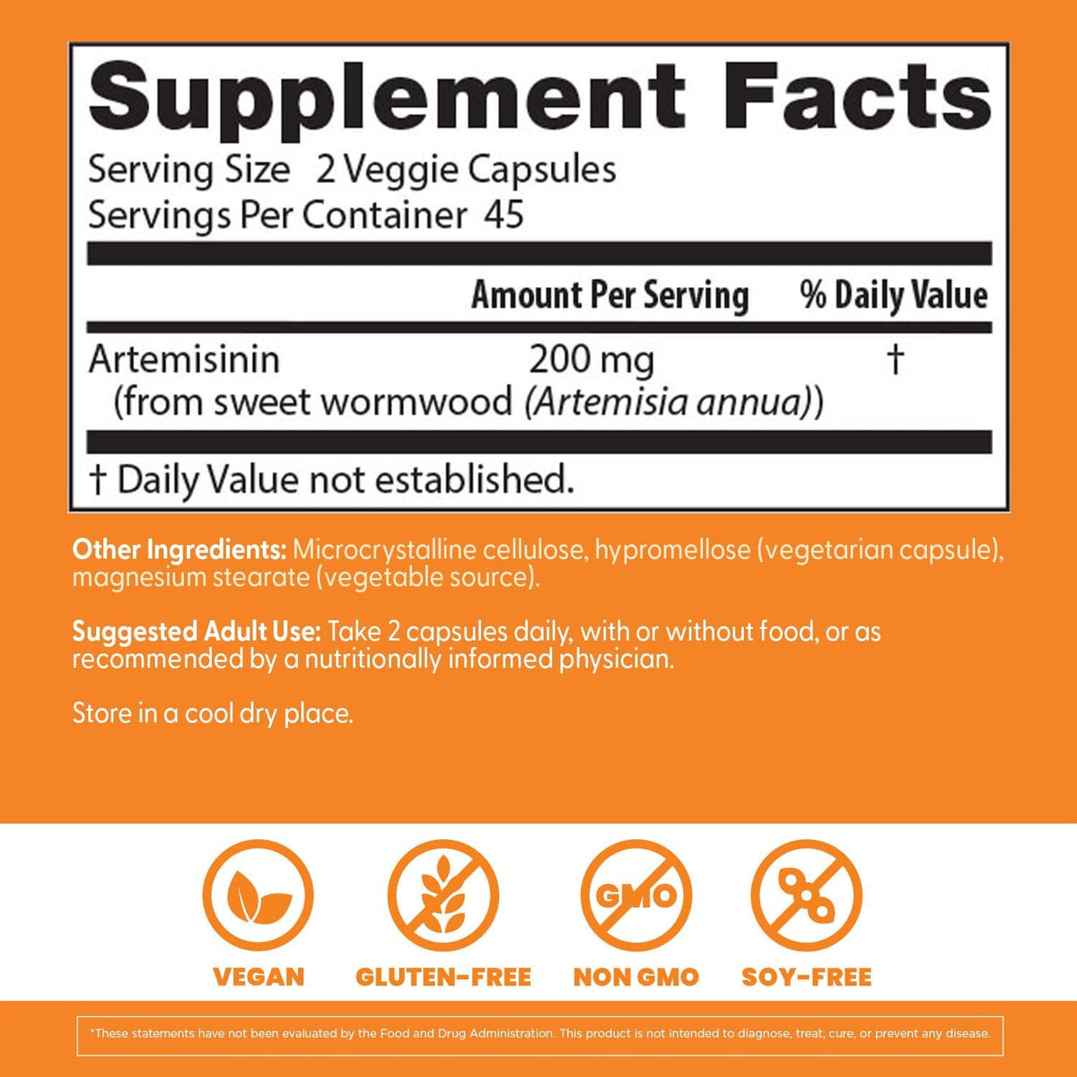 Doctor's Best Artemisinin Supplement – 200 mg per Serving, 90 Vegetable Capsules - görsel 4