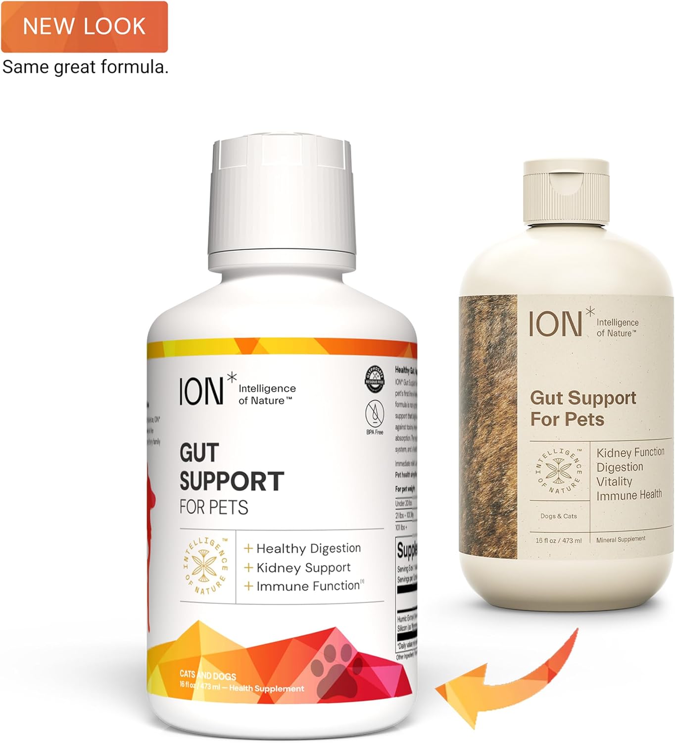 ION* Intelligence of Nature Gut Support for Pets – Liquid Digestive Health Supplement for Dogs and Cats, 473 ml - görsel 3