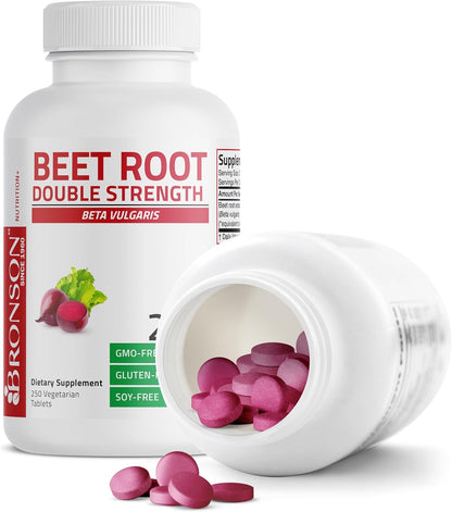 Bronson Beet Root Double Strength, Non-GM, 250 Vegetarian Tablets