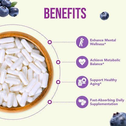 Pterostilbene 150mg Supplement – Antioxidant for Healthy Ageing & Immune Support