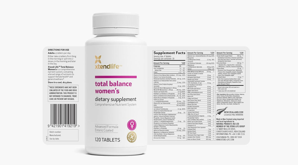 Xtendlife Total Balance Women's Multivitamin: 77 Nutrients for Immune, Heart, Digestive and Cellular Health - 30 Day Supply - görsel 7