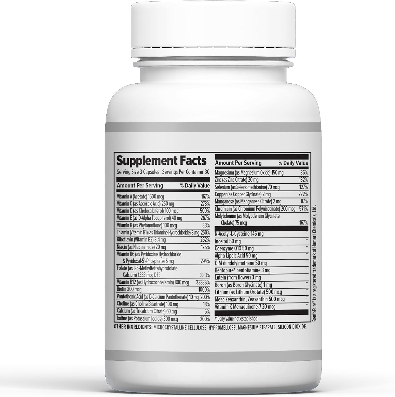10X Health Optimise Methylated Multivitamin for Men and Women - 90 Capsules, 34-in-1 Formula with 800 mcg B12, 5-MTHF, NAC - görsel 10