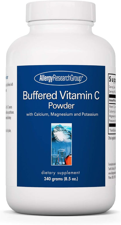 ARG Buffered Vitamin C Powder - Buffered Vitamin C for Antioxidant & Immune Support - Ascorbic Acid with Calcium, Magnesium & Potassium - Non-GM & Gluten-Free - 102 Servings - 241 g