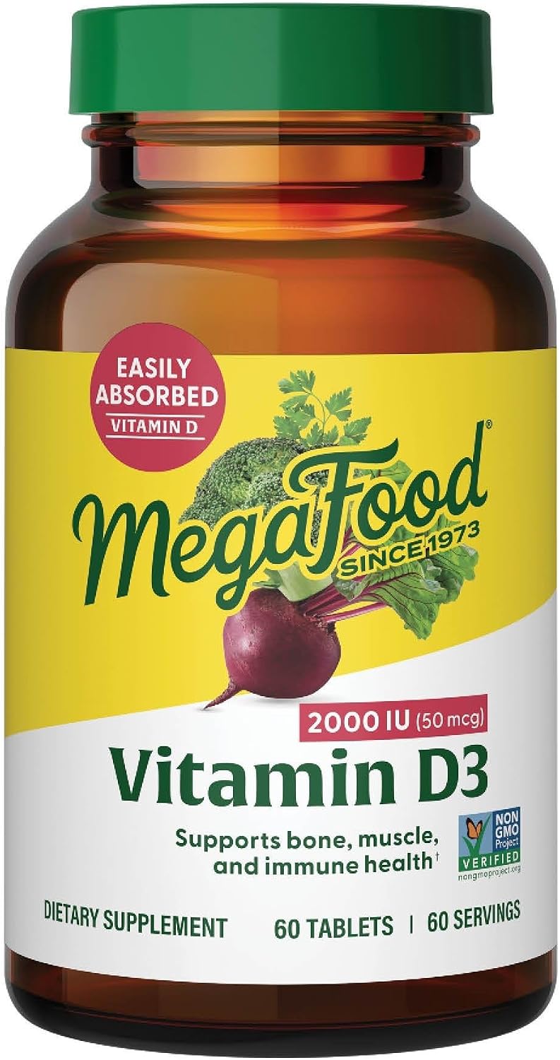 MegaFood Vitamin D3 2000 IU – 60 Tablets - görsel 1