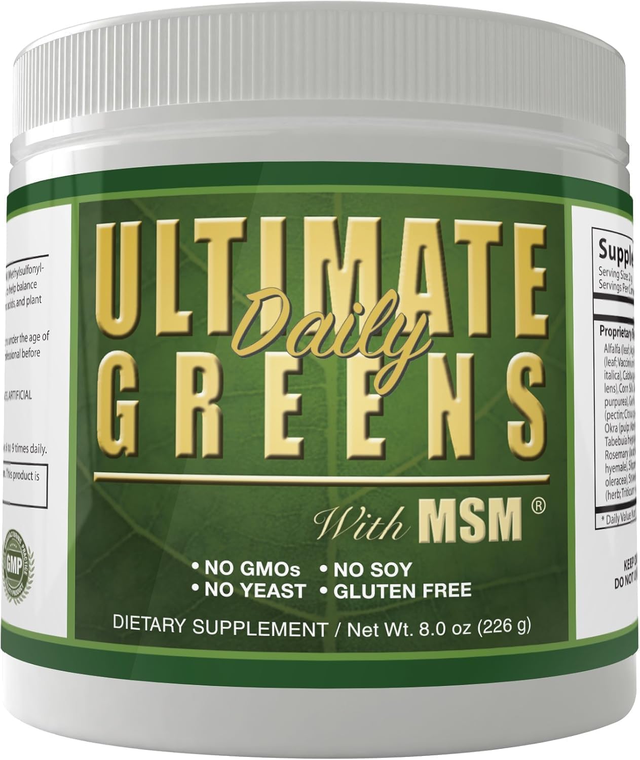 Daily Health Ultimate Greens Powder - Immune Support, Vegan-Friendly, Alkalising Superfood Drink, Non-GM, Gluten & Soya-free, 227 g (8 oz) (3 Pack) - görsel 7