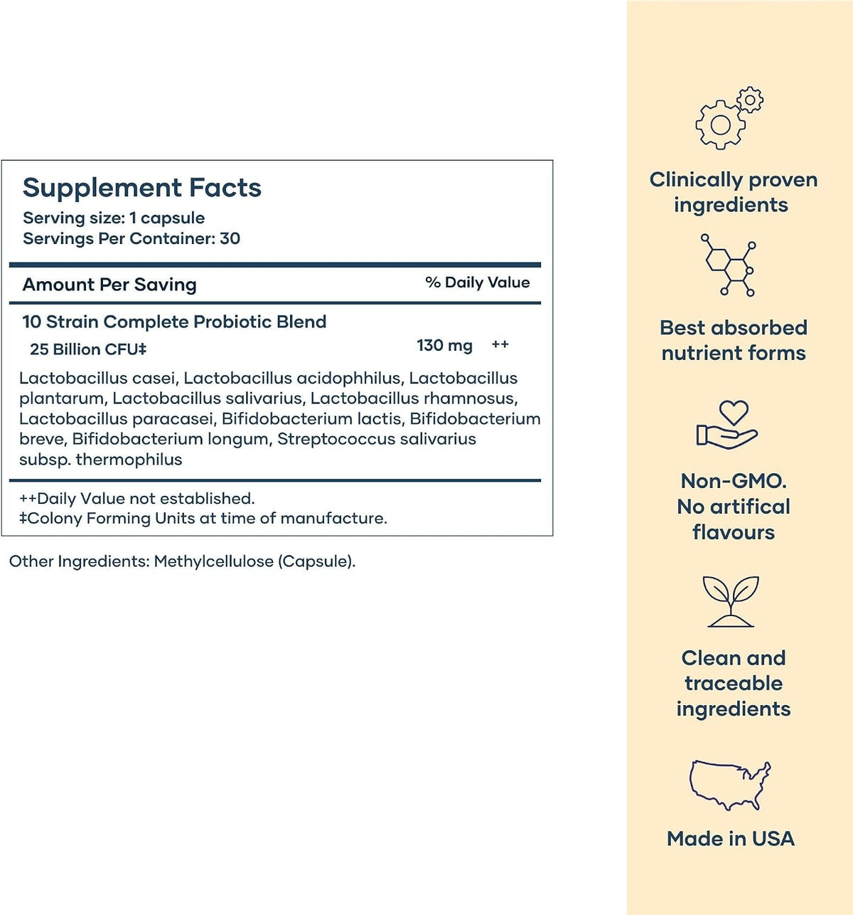 BabyRx Complete Probiotic – 25 Billion CFUs with 10 Strains for Antenatal, Postnatal & Immune Support - görsel 6