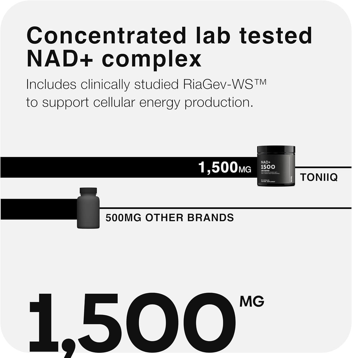 Toniiq Liposomal NAD+ and Resveratrol Supplement | 1500mg | 60 Capsules - görsel 5