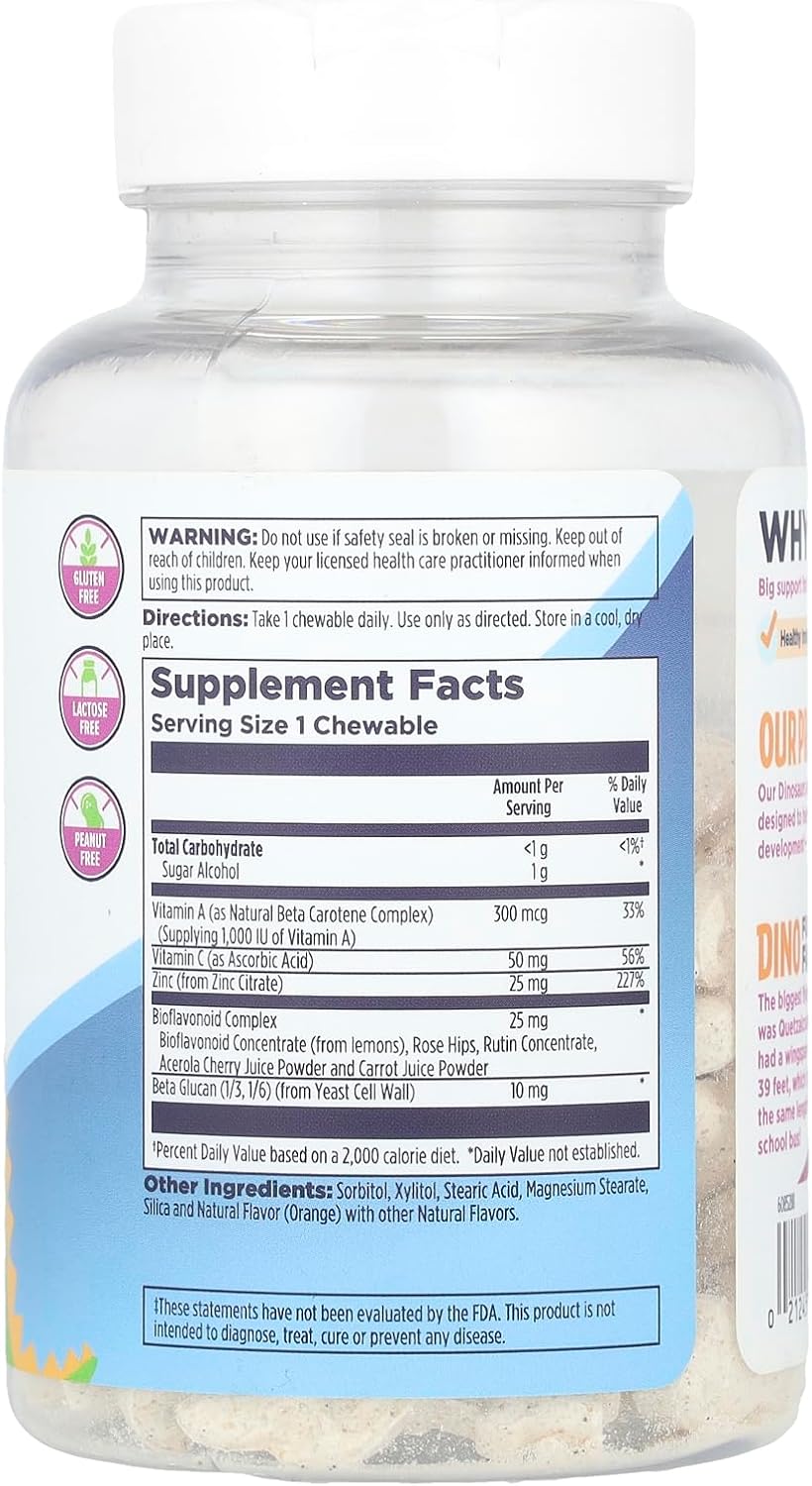 KAL Dinosaurs®, Immuno-Raptor™, Orange, 60 Chewables - görsel 2