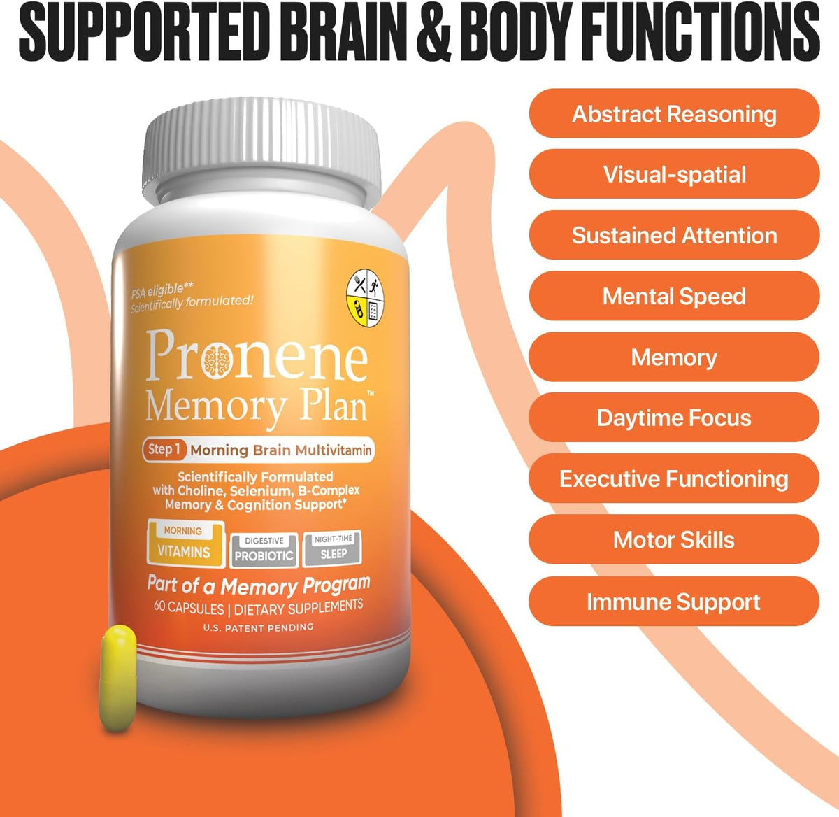 Pronene Memory Plan Morning Brain Multivitamin – Research-Backed Dosage for Adults 50+ – Created by a Neuroscientist (60 Capsules) - görsel 3